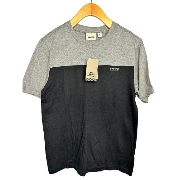 Vans Other - Vans Boys Colorblock Short Sleeve T-Shirt Tee Raglan Black/Gray Youth 8/M NEW